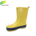 Lion Printing Yellow Pretty Rain Rubber Boots for Kids